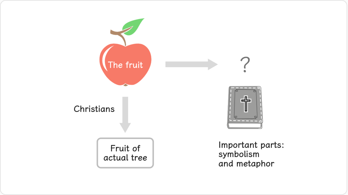 Some Christians believe that the fruit of the tree of the knowledge of good and evil was the fruit of an actual tree.