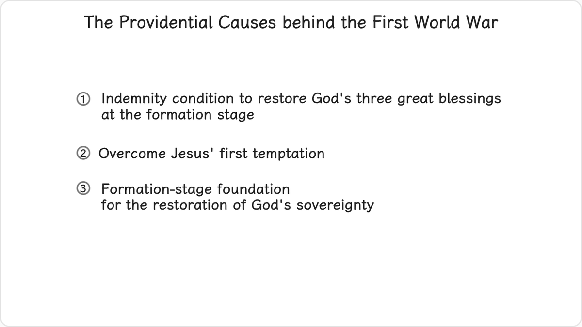 The First World War had to take place in order to: