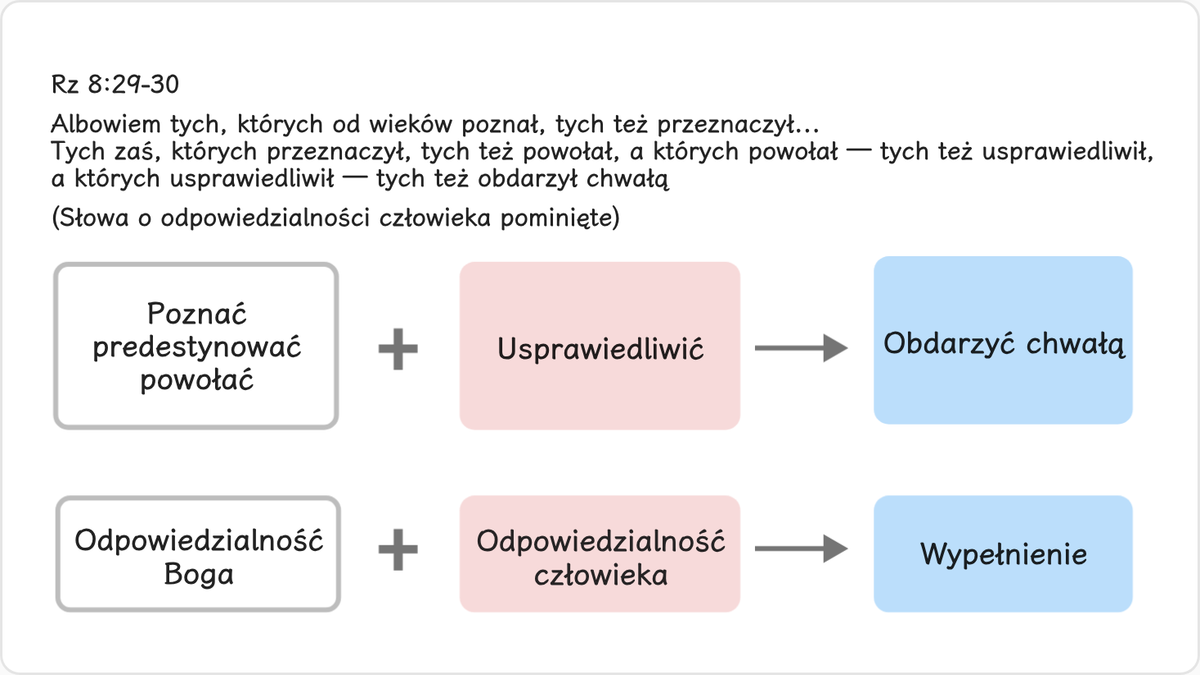 Albowiem tych, których od wieków poznał, tych też przeznaczył... Tych zaś, których przeznaczył, tych też powołał, a których…