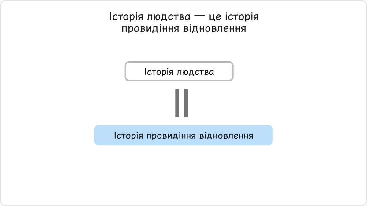 2.3. Історія людства — це історія провидіння відновлення